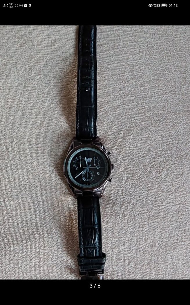 casio Siyah Erkek Biker Tarzı Saat - Görsel 3