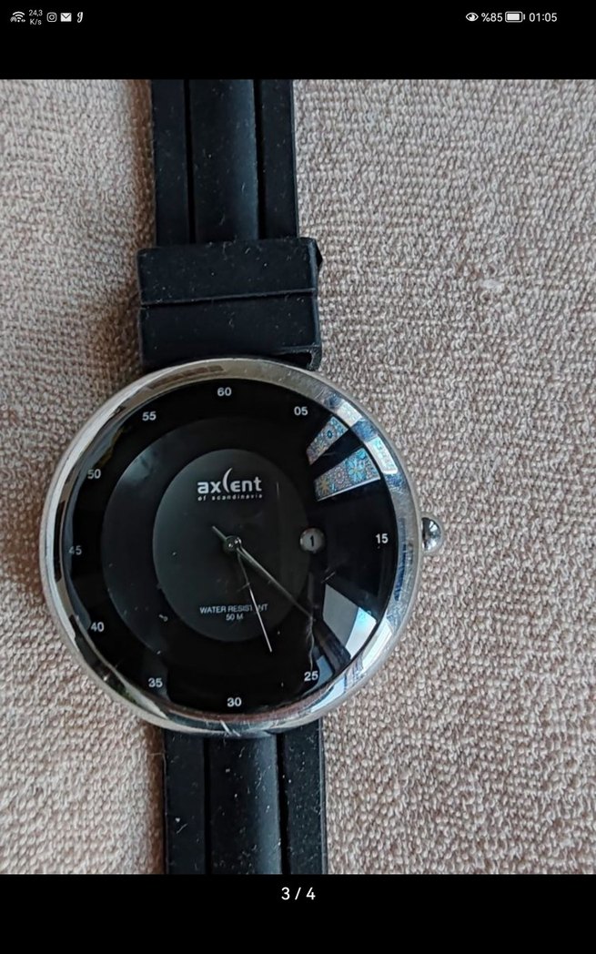 Axcent Siyah Minimalist sınırlı üretim imzalı saat - Görsel 2