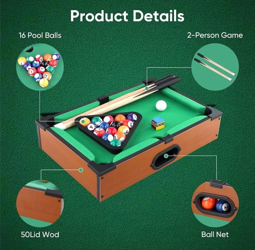 Renkli Mini Bilardo Oyun Seti - Görsel 4