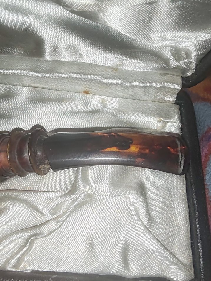 koleksiyonluk lületaşı gerçek kehribar  ağazlıklı pipo - Görsel 4