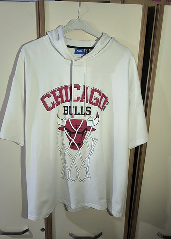 Chicago Bulls Baskılı Zincir Detaylı Erkek Tişört(defosuz) - Görsel 2