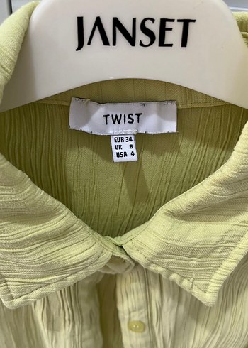 Nakışlı twist gömlek - Görsel 3