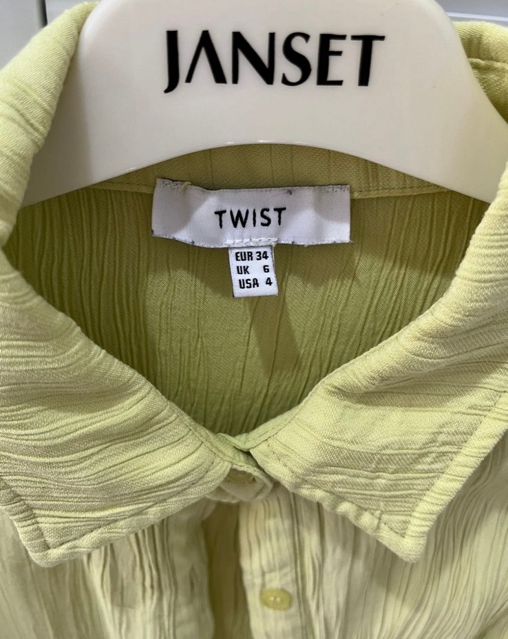 Nakışlı twist gömlek - Görsel 3