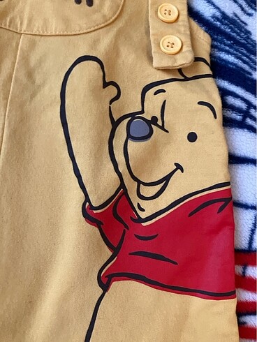 4 Yaş Beden sarı Renk 3-4 yaş winnie the pooh salopet tulum kısa şortlu