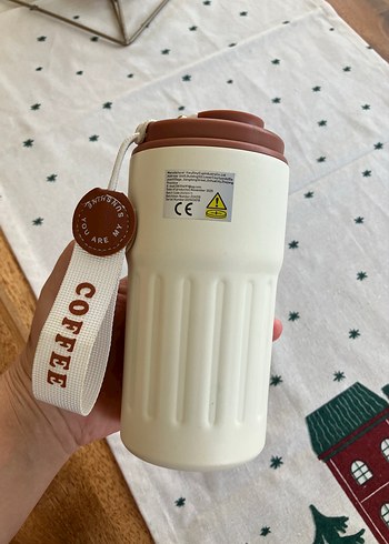 Bej Renkli ısı göstergeli içecek Termosu - Görsel 3