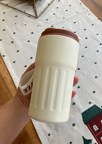 Bej Renkli ısı göstergeli içecek Termosu - Görsel 4