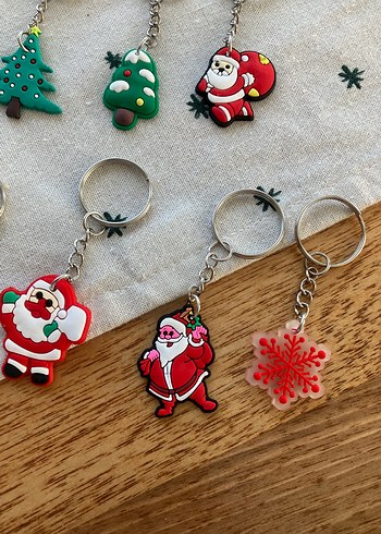 Renkli Boncuklu yılbaşı  hediye Anahtarlık Seti 1 adet - Görsel 2