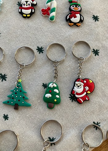 Renkli Boncuklu yılbaşı  hediye Anahtarlık Seti 1 adet - Görsel 7