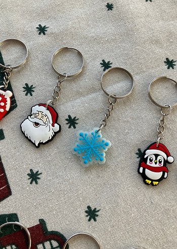 Renkli Boncuklu yılbaşı  hediye Anahtarlık Seti 1 adet - Görsel 9