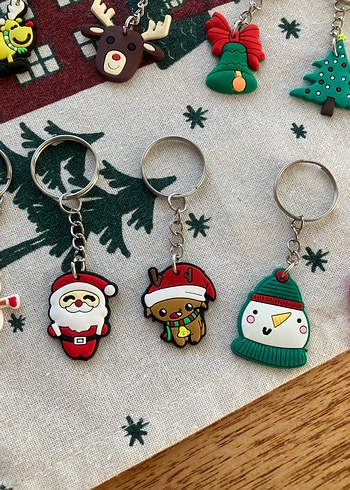 Renkli Boncuklu yılbaşı  hediye Anahtarlık Seti 1 adet - Görsel 3