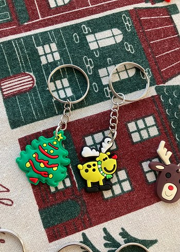 Renkli Boncuklu yılbaşı  hediye Anahtarlık Seti 1 adet - Görsel 5