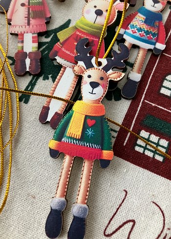 Renkli Bohem Geyik Süsleri yılbaşı çam ağacı - Görsel 3