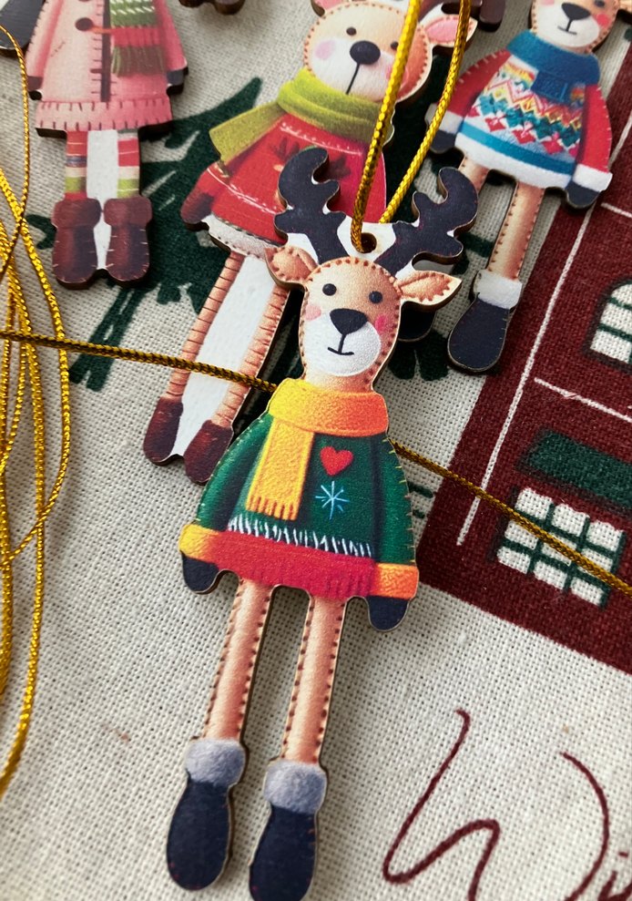 Renkli Bohem Geyik Süsleri yılbaşı çam ağacı - Görsel 3