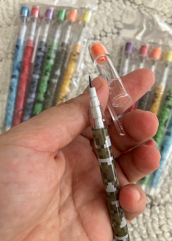 Renkli Dijital Desenli yumurtlayan kalem adet - Görsel 4