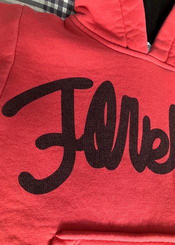 Nar çiçeği renk Kapüşonlu çocuk Sweatshirt - Görsel 3