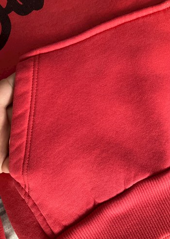 Nar çiçeği renk Kapüşonlu çocuk Sweatshirt - Görsel 4