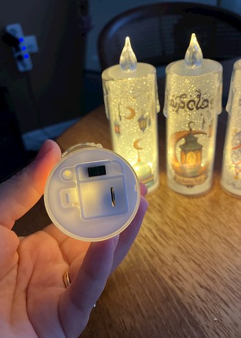 Işıklı Dekoratif led Mum Ramazan Şamdan kandil - Görsel 4