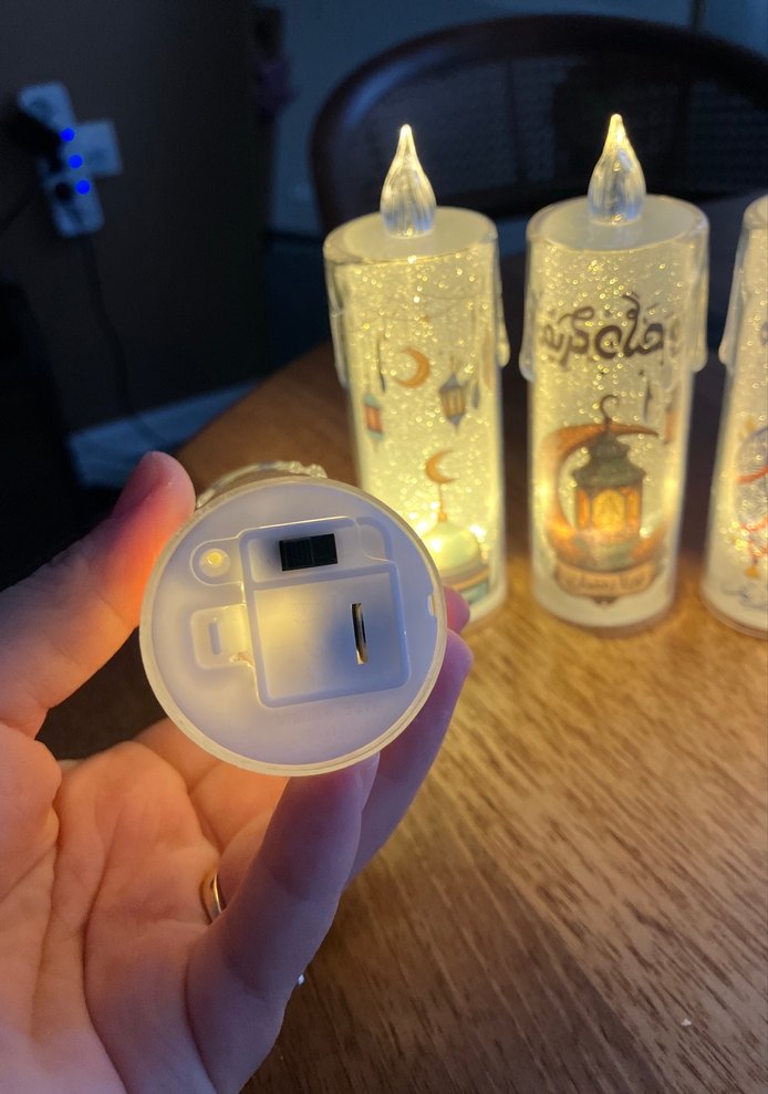 Işıklı Dekoratif led Mum Ramazan Şamdan kandil - Görsel 4