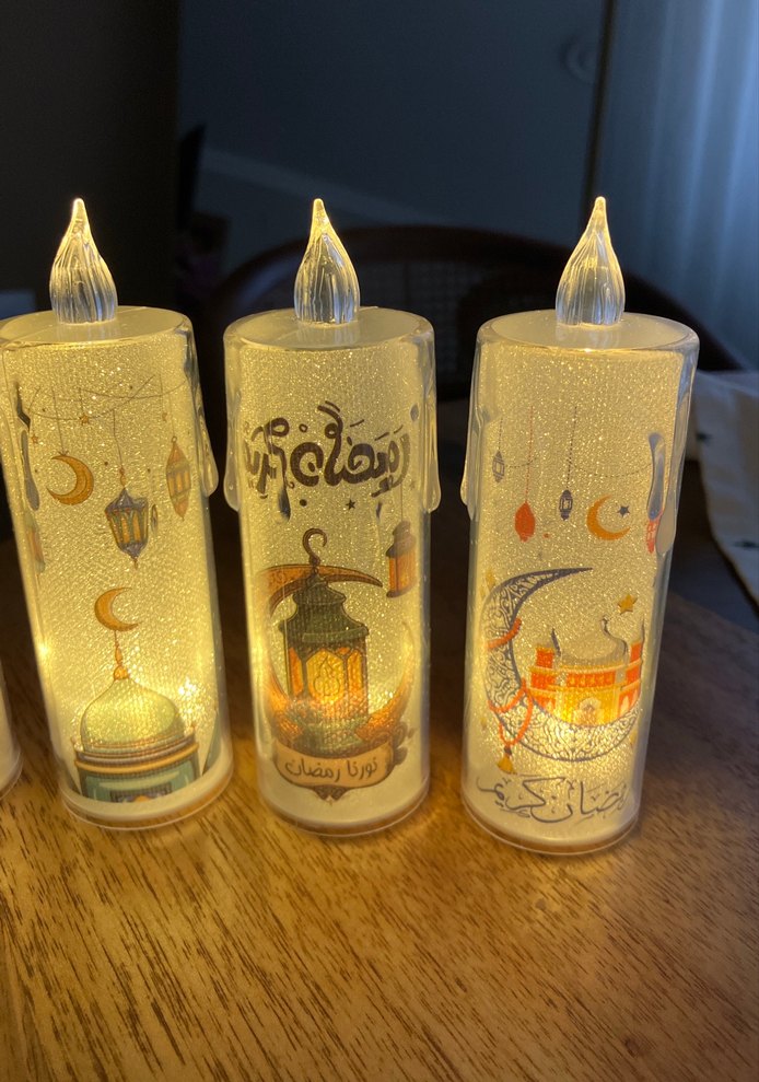 Işıklı Dekoratif led Mum Ramazan Şamdan kandil - Görsel 3