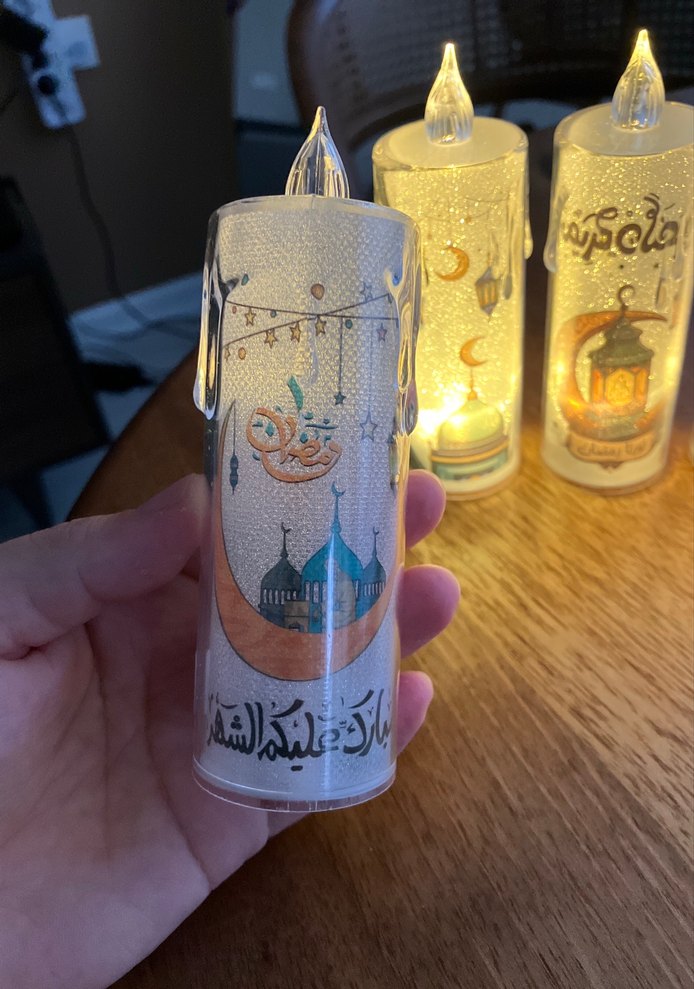 Işıklı Dekoratif led Mum Ramazan Şamdan kandil - Görsel 5