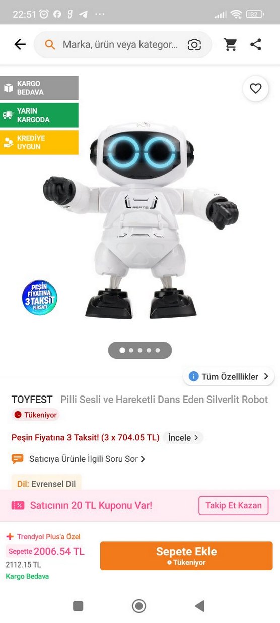 Beyaz Robot Aksiyon Figürü - Görsel 3