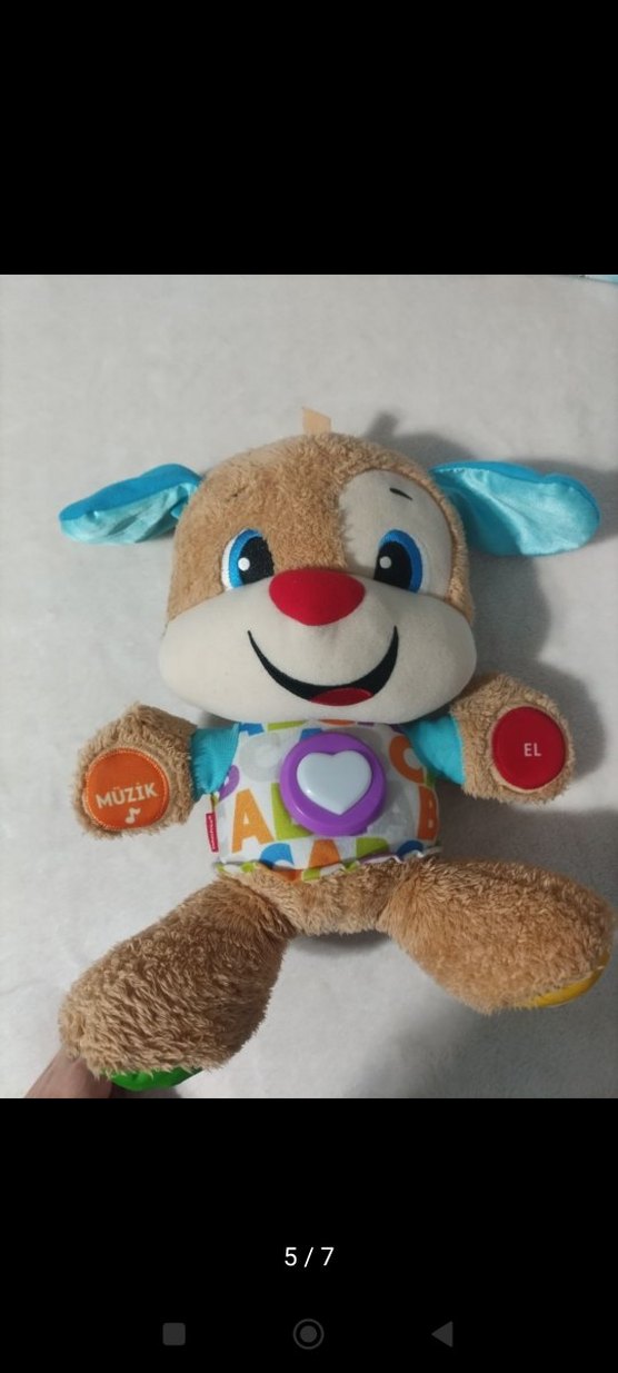 fisher price Renkli Eğitim Oyuncaklı Peluş Köpek - Görsel 4