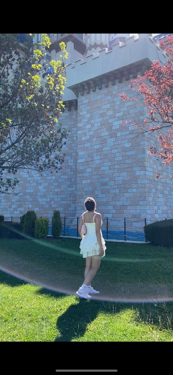 Beyaz Gotik Straplez Prenses elbise - Görsel 2