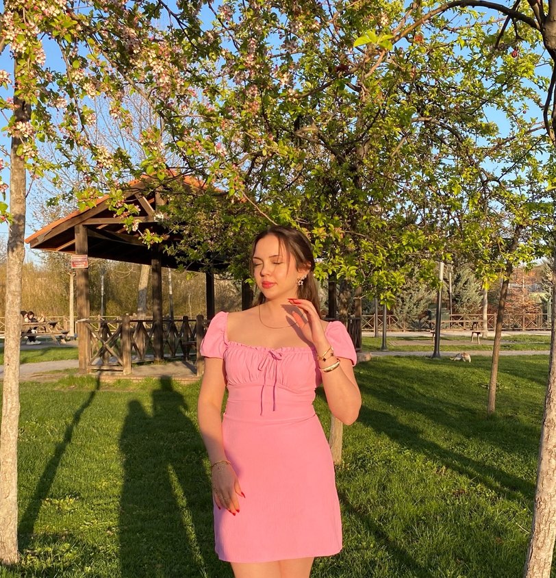 Pembe Mini Straplez Kadın Elbise - Görsel 2