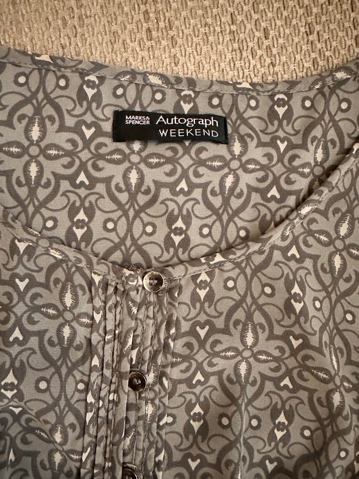 Gri Bohem Uzun Kollu Yuvarlak yaka Dizlerde büyük beden elbise - Görsel 2