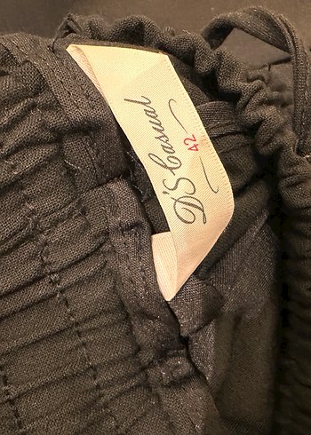 Damat DS Casual Siyah Kumaş Pantolon Beli lastikli - Görsel 2