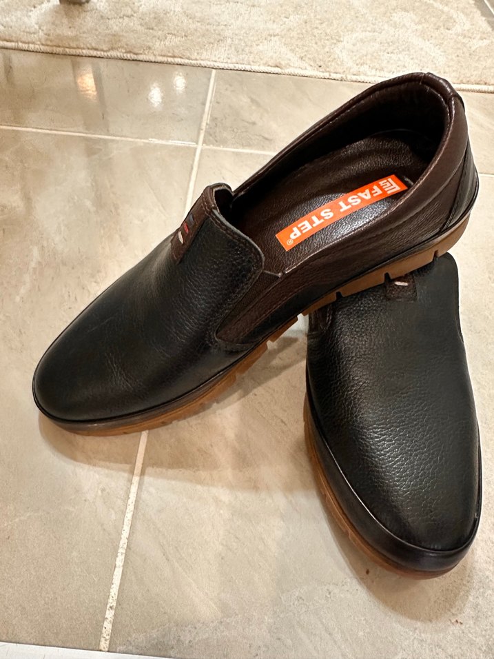 Kahverengi Erkek Klasik Lastik Tabanlı Hakiki Deri Ayakkabı - Görsel 3