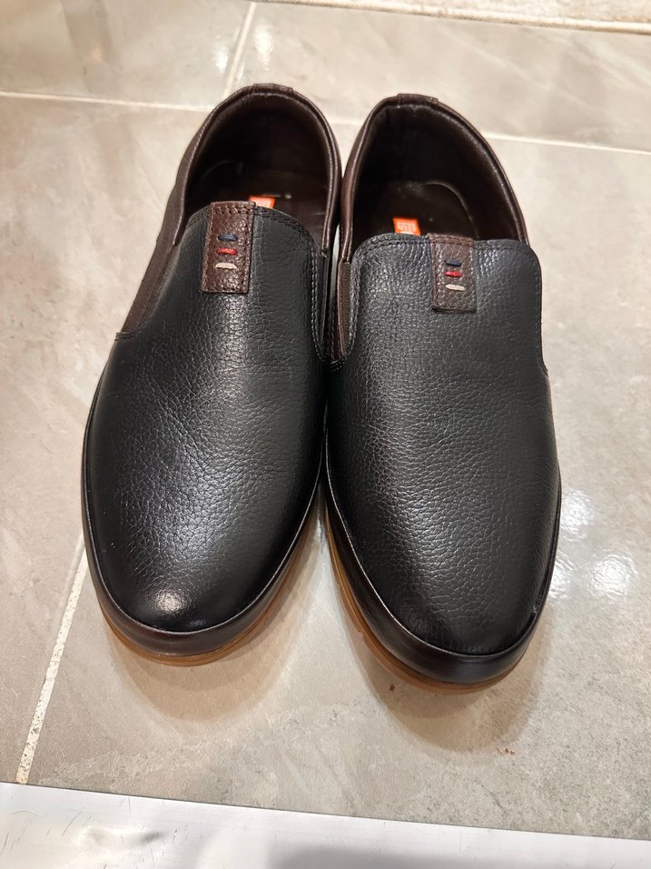 Kahverengi Erkek Klasik Lastik Tabanlı Hakiki Deri Ayakkabı - Görsel 4