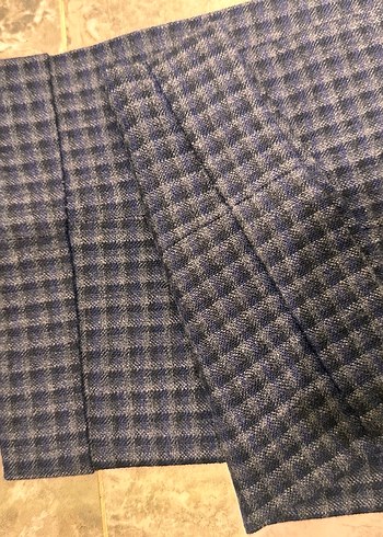 Lacivert Kumaş Duble Paça Erkek Pantolon - Görsel 3