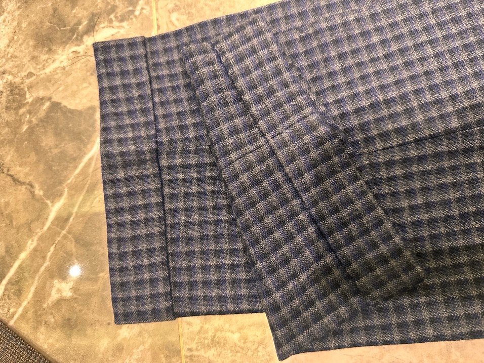 Lacivert Kumaş Duble Paça Erkek Pantolon - Görsel 3