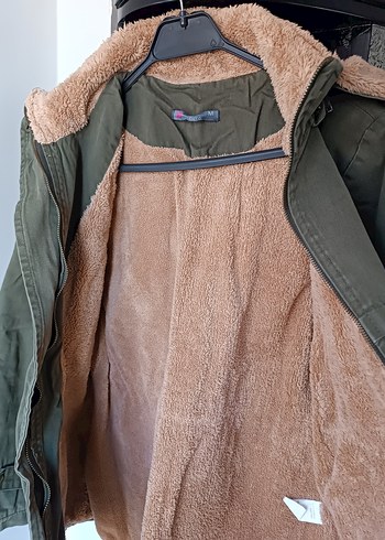 Gri Sıcak Kürklü Kadın Ceket - Görsel 2