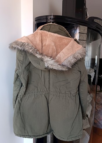 Gri Sıcak Kürklü Kadın Ceket - Görsel 3