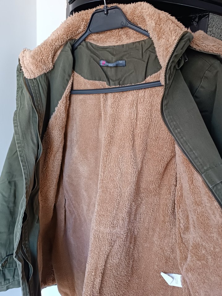 Gri Sıcak Kürklü Kadın Ceket - Görsel 2