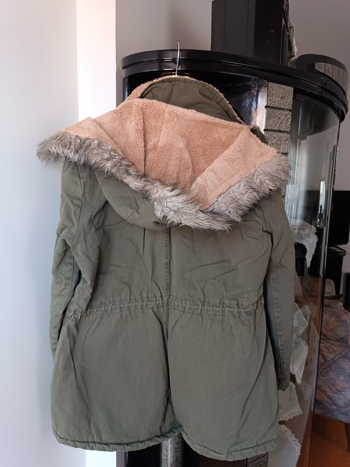 Gri Sıcak Kürklü Kadın Ceket - Görsel 3