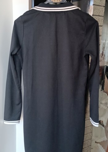 Siyah Mini Boy Fermuarlı Uzun Kollu Elbise - Görsel 3