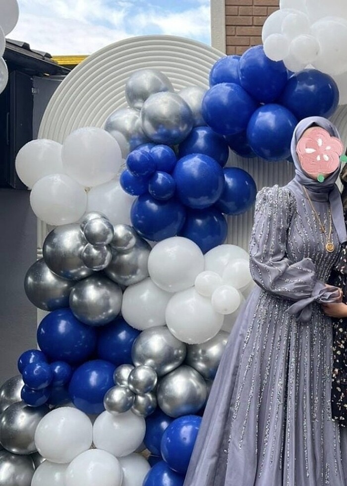 Taşlı tesettür abiye - Görsel 2