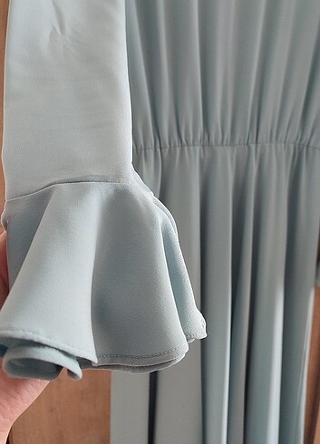 Kol detaylı uçuş elbise - Görsel 5