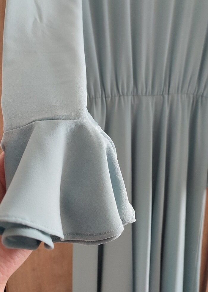 Kol detaylı uçuş elbise - Görsel 5