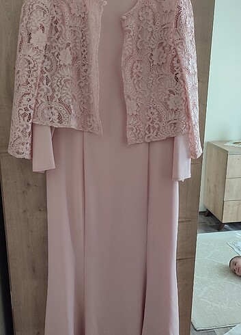 Balık kesim ince dantel detaylı abiye  - Görsel 3