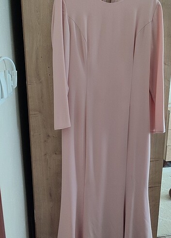 Balık kesim ince dantel detaylı abiye  - Görsel 4