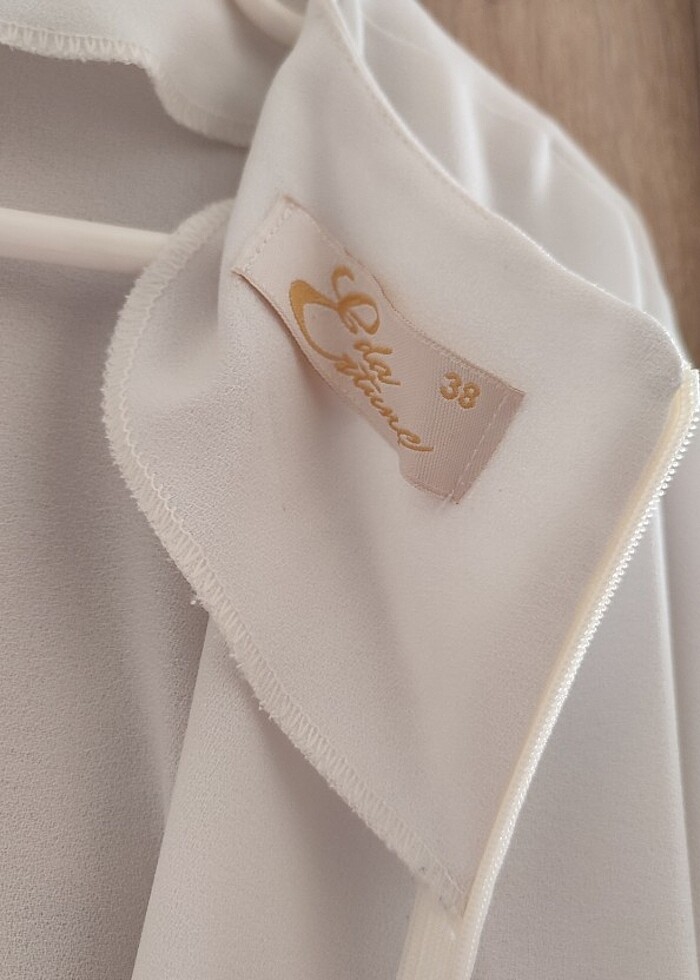 Yarasa kol krep bluz - Görsel 3