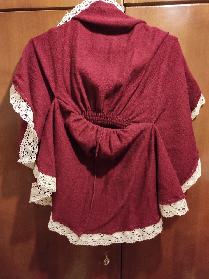 Dantel Detaylı Panço / Yarasa Kol Triko - Görsel 4