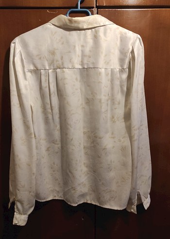 Retro Saten Çiçekli Gömlek - Görsel 2