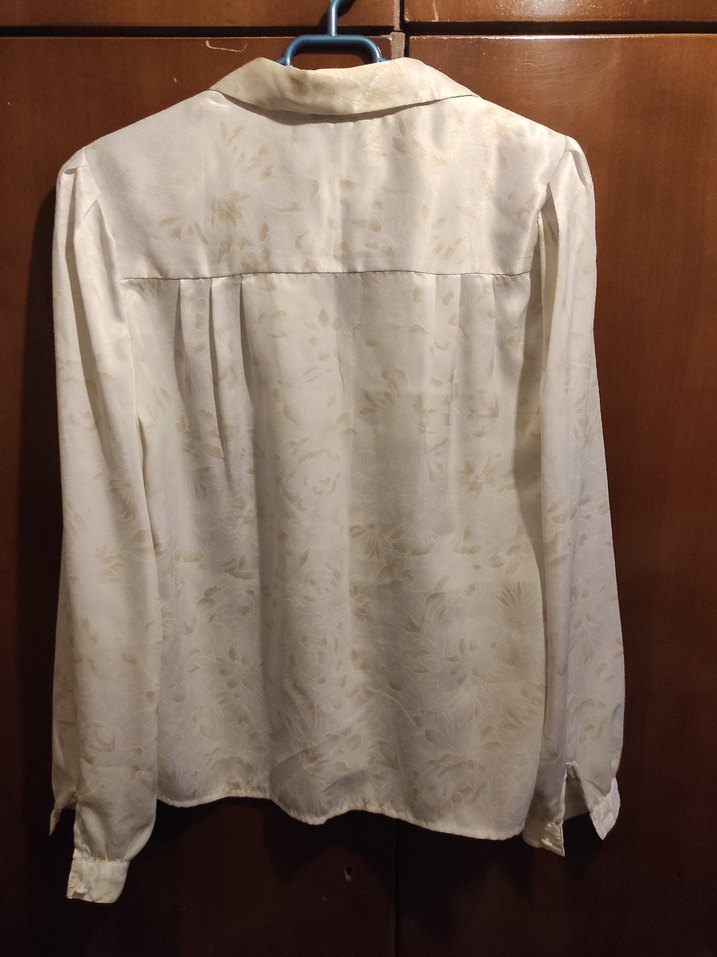 Retro Saten Çiçekli Gömlek - Görsel 2