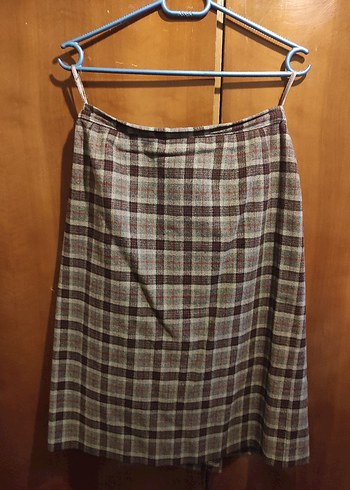 Retro Ekose Blazer & Etek Takım - Görsel 3