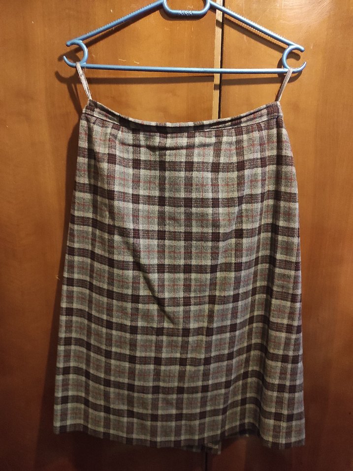 Retro Ekose Blazer & Etek Takım - Görsel 3